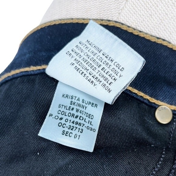 Hudson Krista Super Skinny Jeans sz 29 * Dark Blue Wash Stretch Denim * W407DED - Picture 9 of 9
